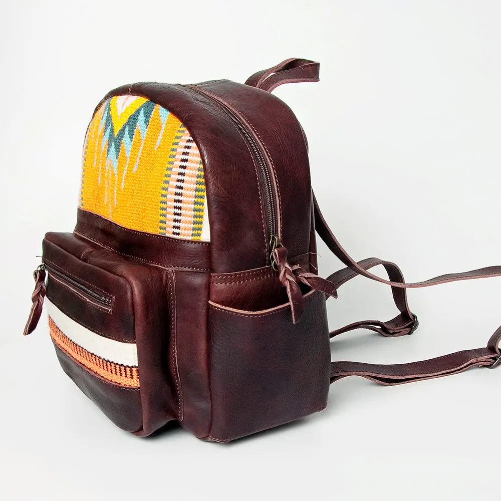 American Darling Backpack Saddle Blanket Fabric Genuine Leather Western Women Bag | For Laptop School Purse Travel 2