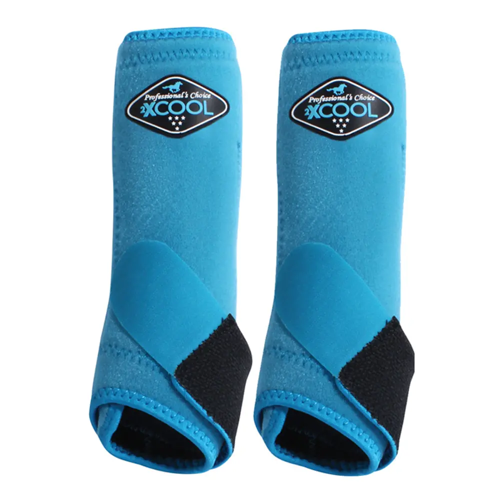 Professionals Choice 2Xcool Horse Sports Front Boots Pair Pacific Blue 1