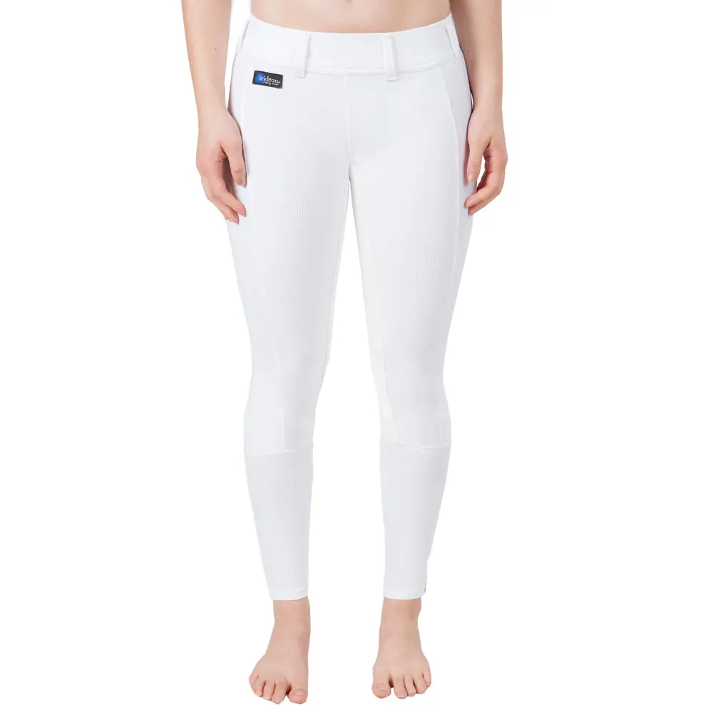 Large Irideon Cadence Stretch Cord Breeches Long Full Seat White 1
