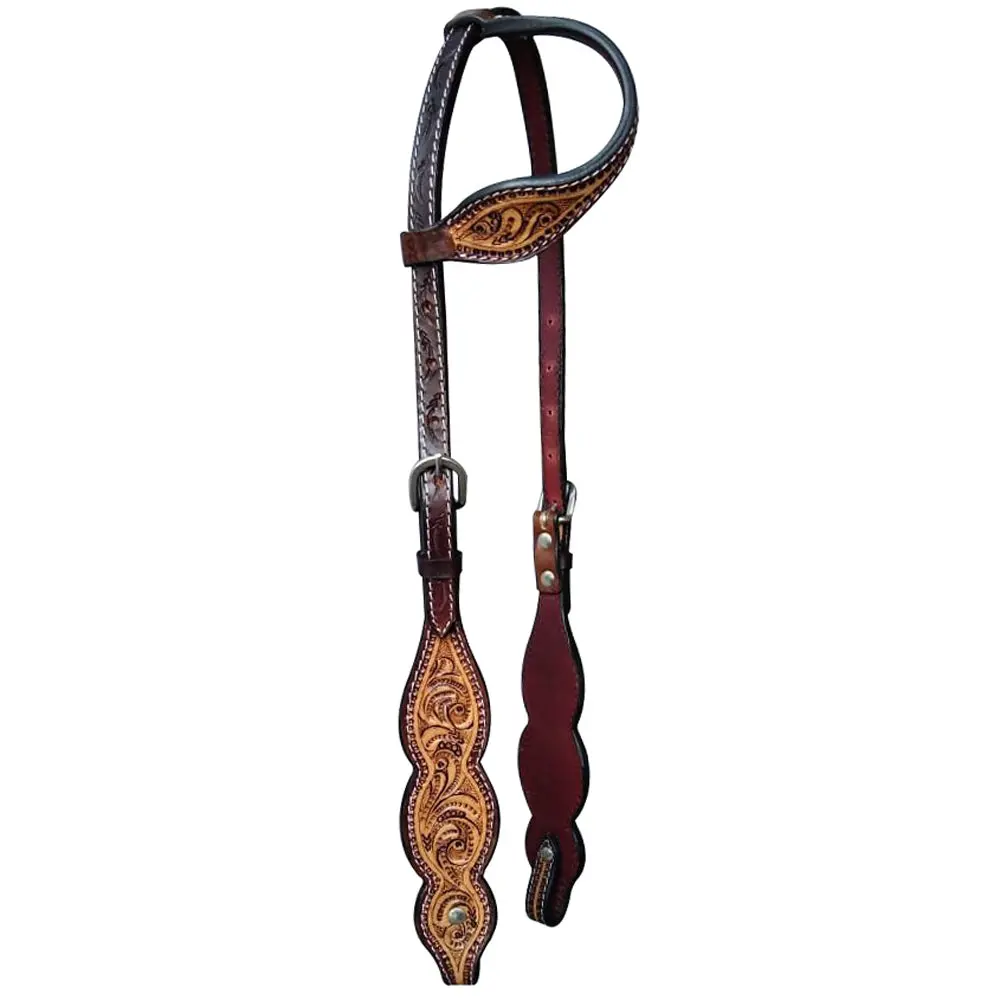 Hilason Western Horse Floral Headstall Breast Collar American Leather Tack Set 3
