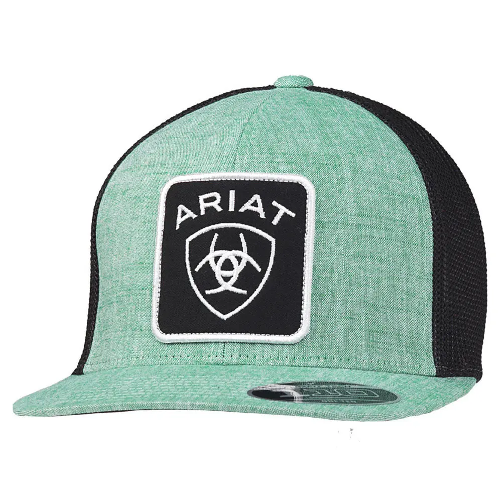 One Size Flexfit 110 Ariat Large Patch Logo Green Hats Cap 1