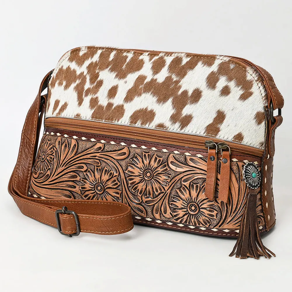 American Darling Cross Body Hand Tooled Hair On-Genuine Leather Western Women Bag Handbag Purse | Crossbody For Cute 1
