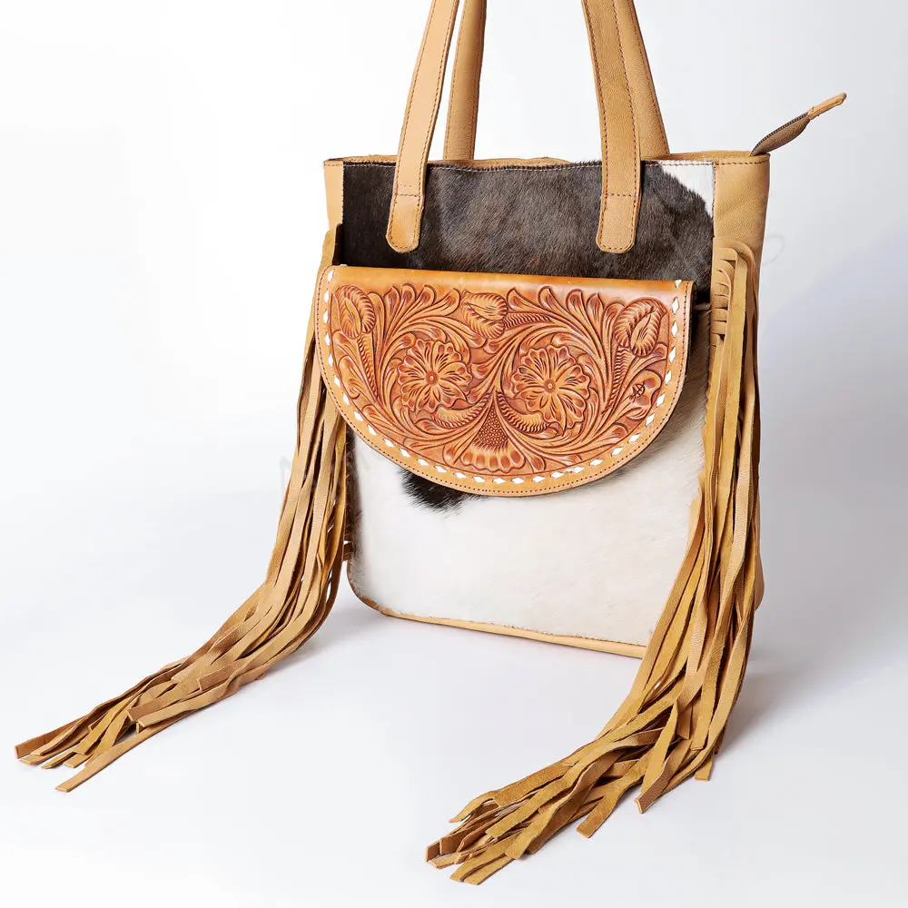 American Darling Tote Hand Tooled Hair-On Genuine Leather Western Women Bag Handbag Purse | Travel Bags College Casual 1