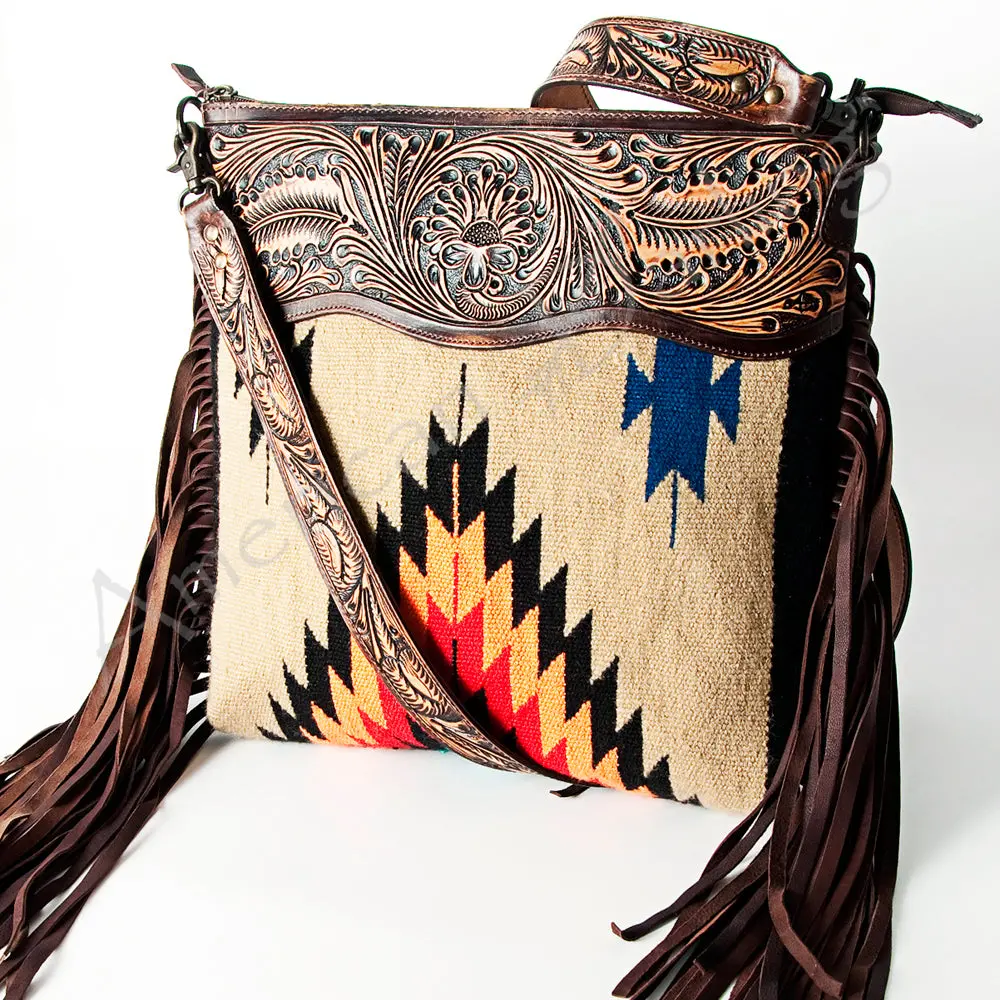 American Darling Signature Crossbody Hand Tooled Saddle Blanket Genuine Leather Western Women Bag Handbag Purse | For Cute 1