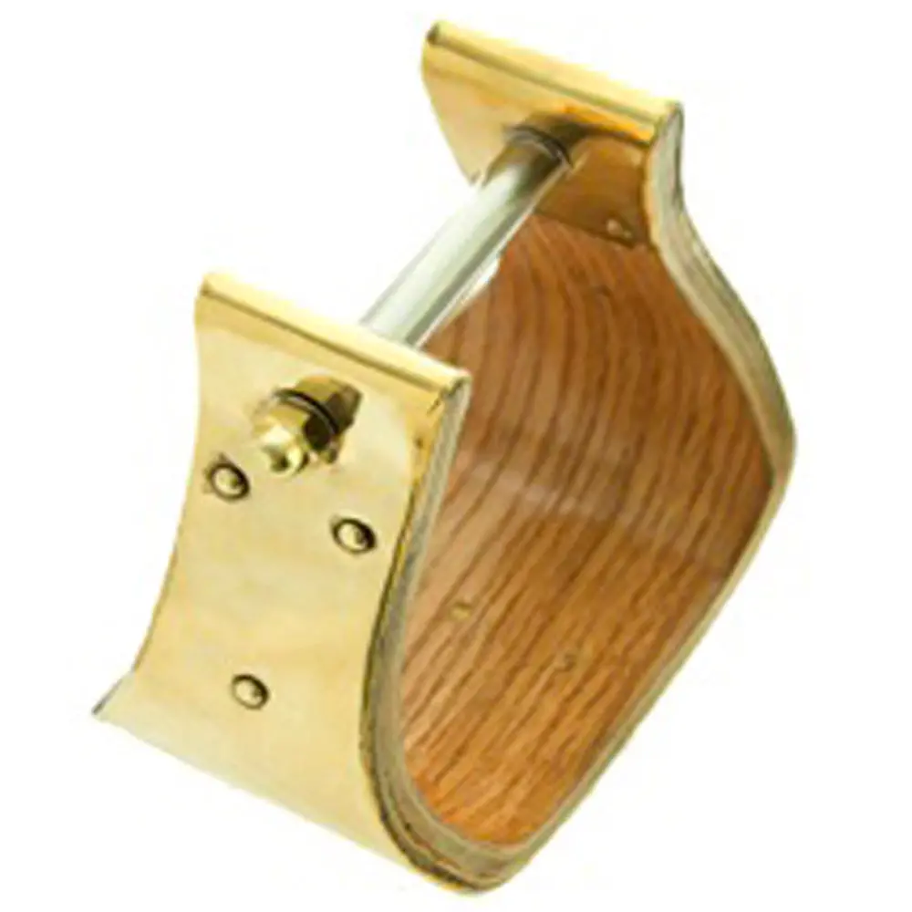 3 In Neck Hilason Horse Saddle Stirrup Wide Wood Brass Bell 1