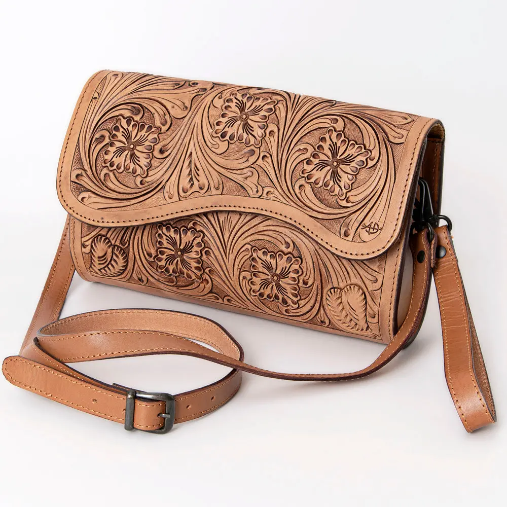 American Darling Wallet Hand Tooled Genuine Leather Women Bag Western Handbag Purse 1