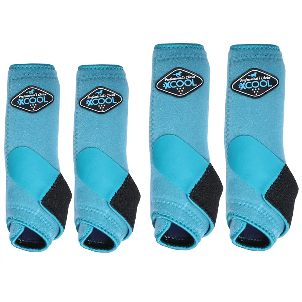 Professionals Choice 2Xcool Horse Sports Boots 4 Pack Turquoise 1
