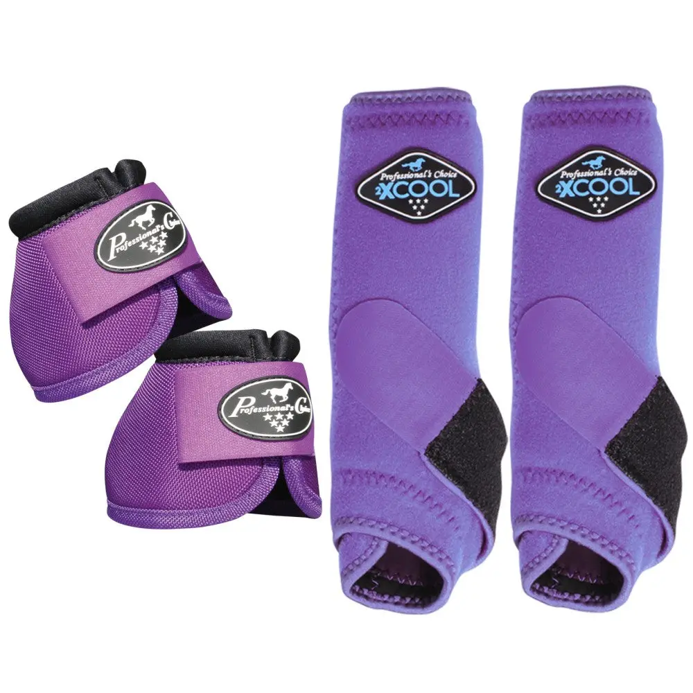Sml Professionals Choice 2Xcool Ballistic Horse Front Bell Boots 4 Pack 1