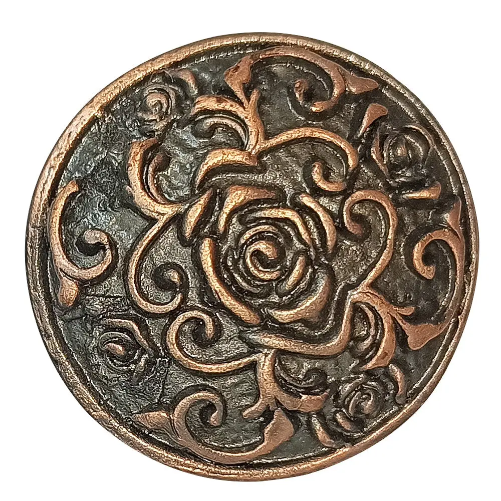 Hilason Western Screw Back Concho Rose Round Copper Cowgirl | Belt Slotted Conchos 1