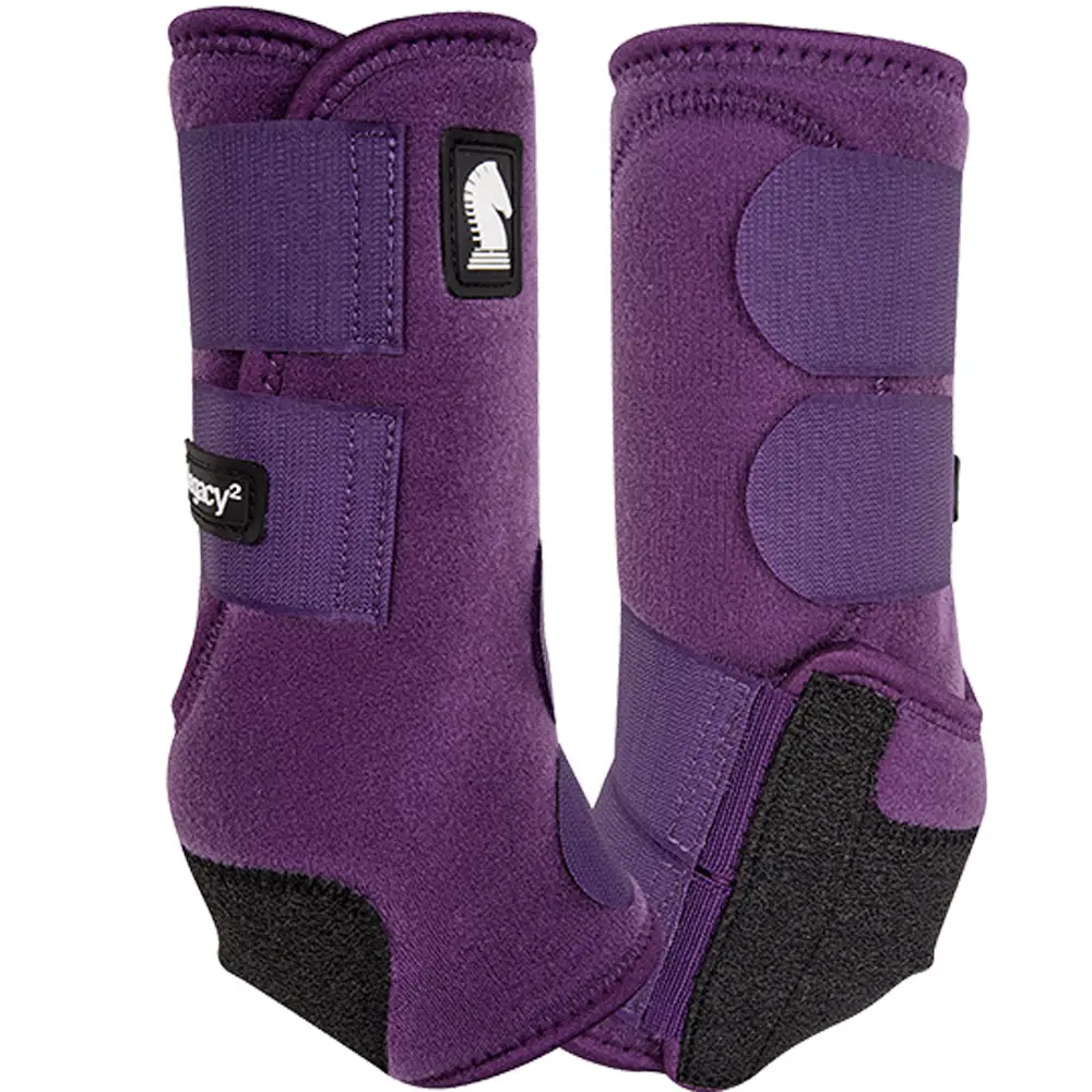 Classic Equine Support Legacy2 Hind Protective Boots 2 Pack Eggplant 1
