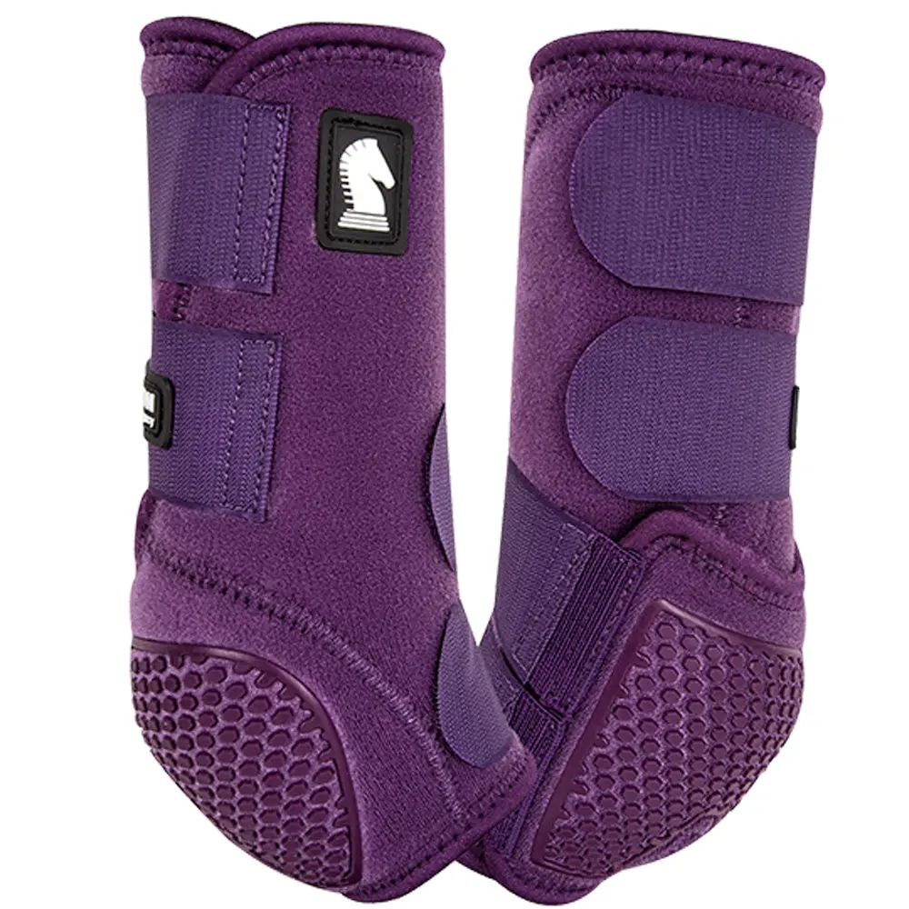 Classic Equine Horse Hind Boots Flexion Legacy 2 Support Eggplant 1