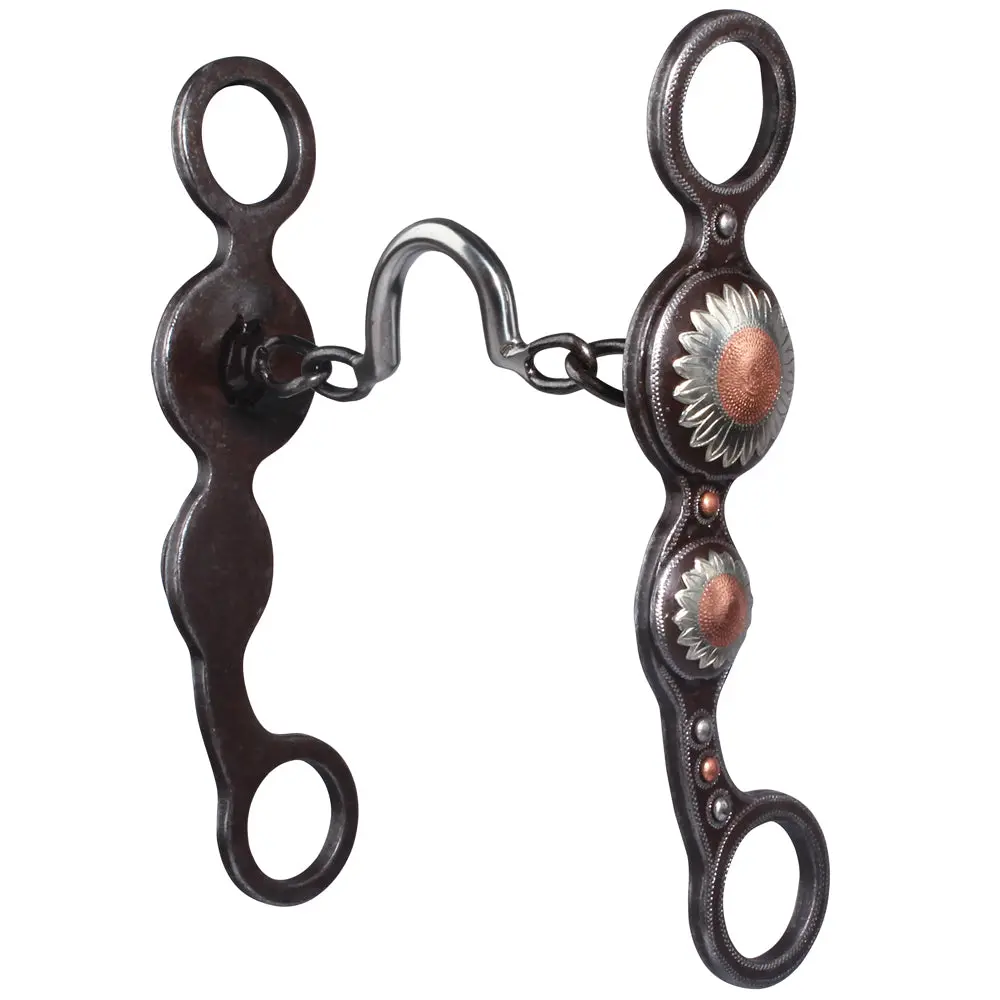 5 1/4 In Mouth Professionals Choice Horse Bit Ported Chain Sunflower 1