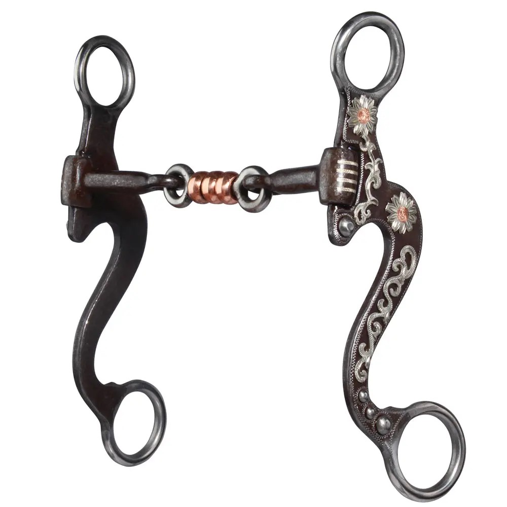 5 1/4 In Mouth Professionals Choice Horse Bit Small Flower Dogbone 1