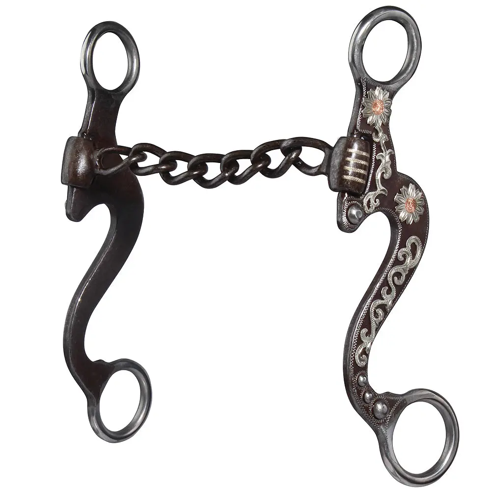 5 1/4 In Mouth Professionals Choice Horse Bit Small Flower Thin Chain 1