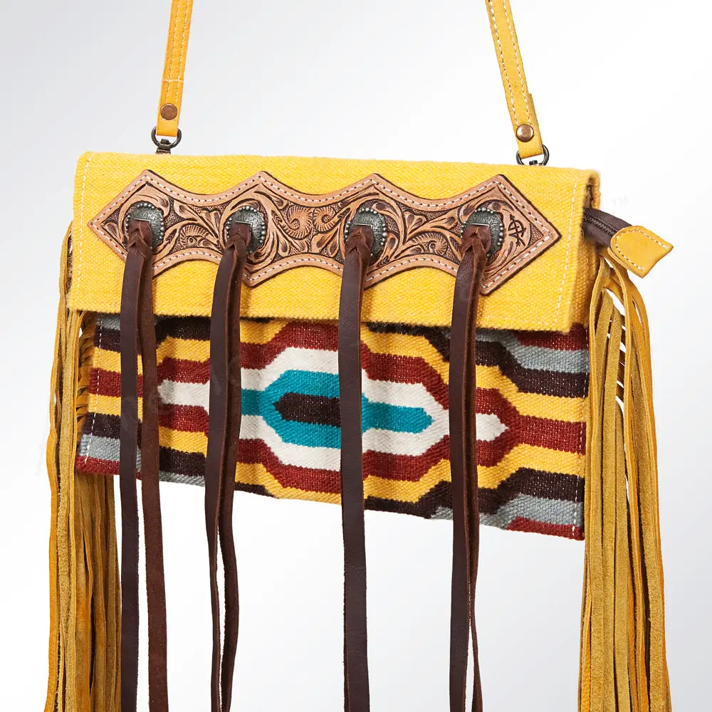 Gibgx206 American Darling Hand Tooled Saddle Blanket Genuine Leather Women Bag Western Handbag Purse 1