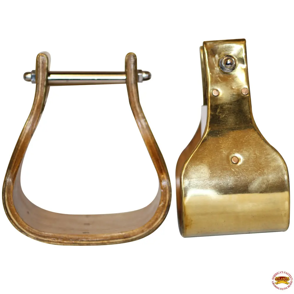 Brass Bounded Wooden Stirrup 1