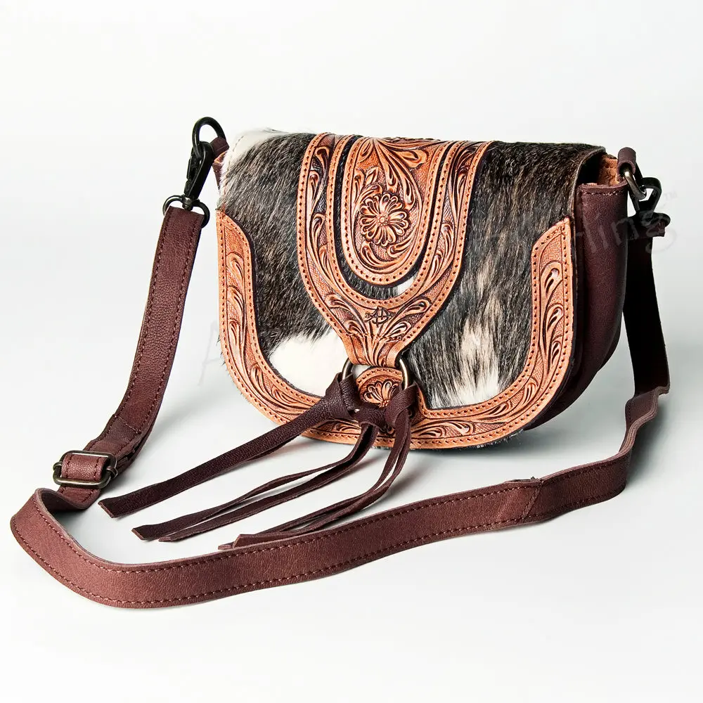 American Darling Cross Body Hand Tooled Hair On-Genuine Leather Western Women Bag Handbag Purse | Crossbody For Cute 1