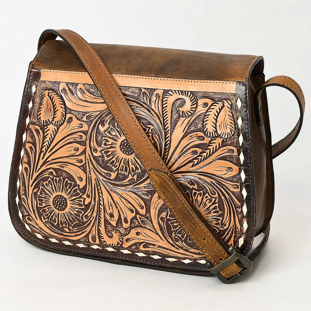 American Darling Cross Body Hand Tooled Full Grain Genuine Leather Western Women Bag Handbag Purse | Crossbody For Cute 1