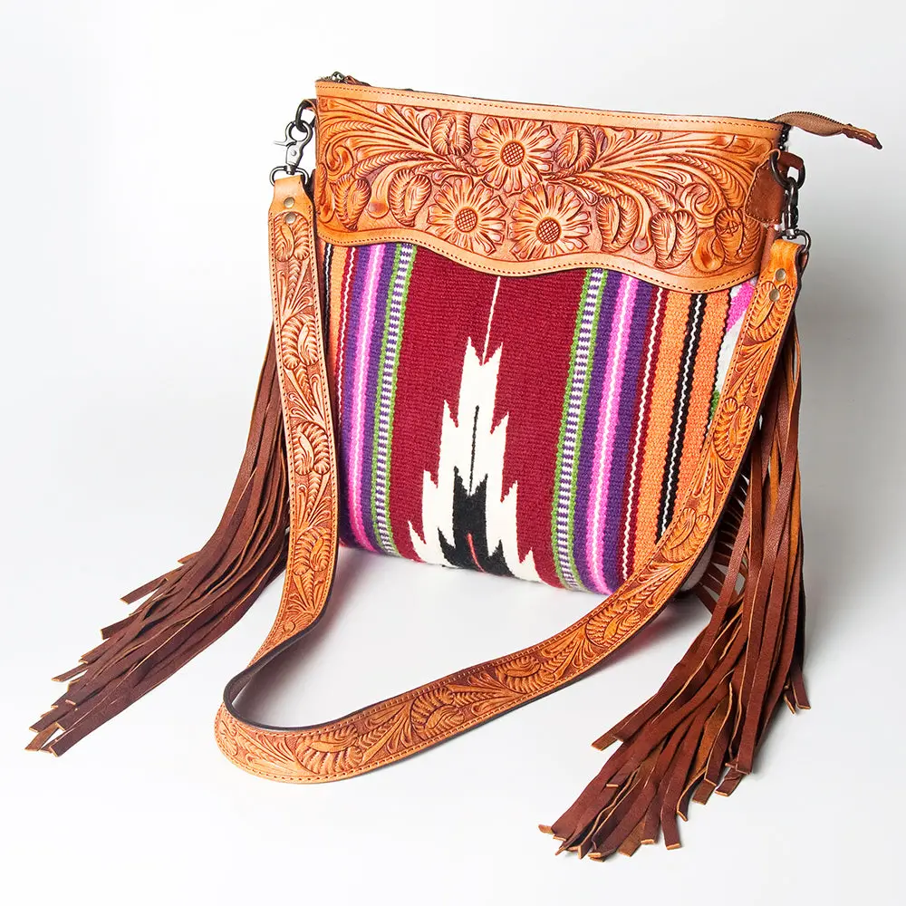 American Darling Signature Crossbody Hand Tooled Saddle Blanket Genuine Leather Women Bag Western Handbag Purse 1