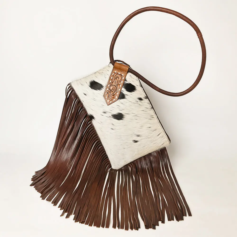 American Darling Wristlet Hand Tooled Hair On Genuine Leather Western Women Bag | Handbag Purse Travel Clutch 1