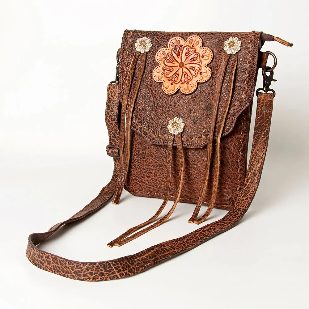 American Darling Cross Body Hand Tooled Genuine Leather Women Bag Western Handbag Purse 1