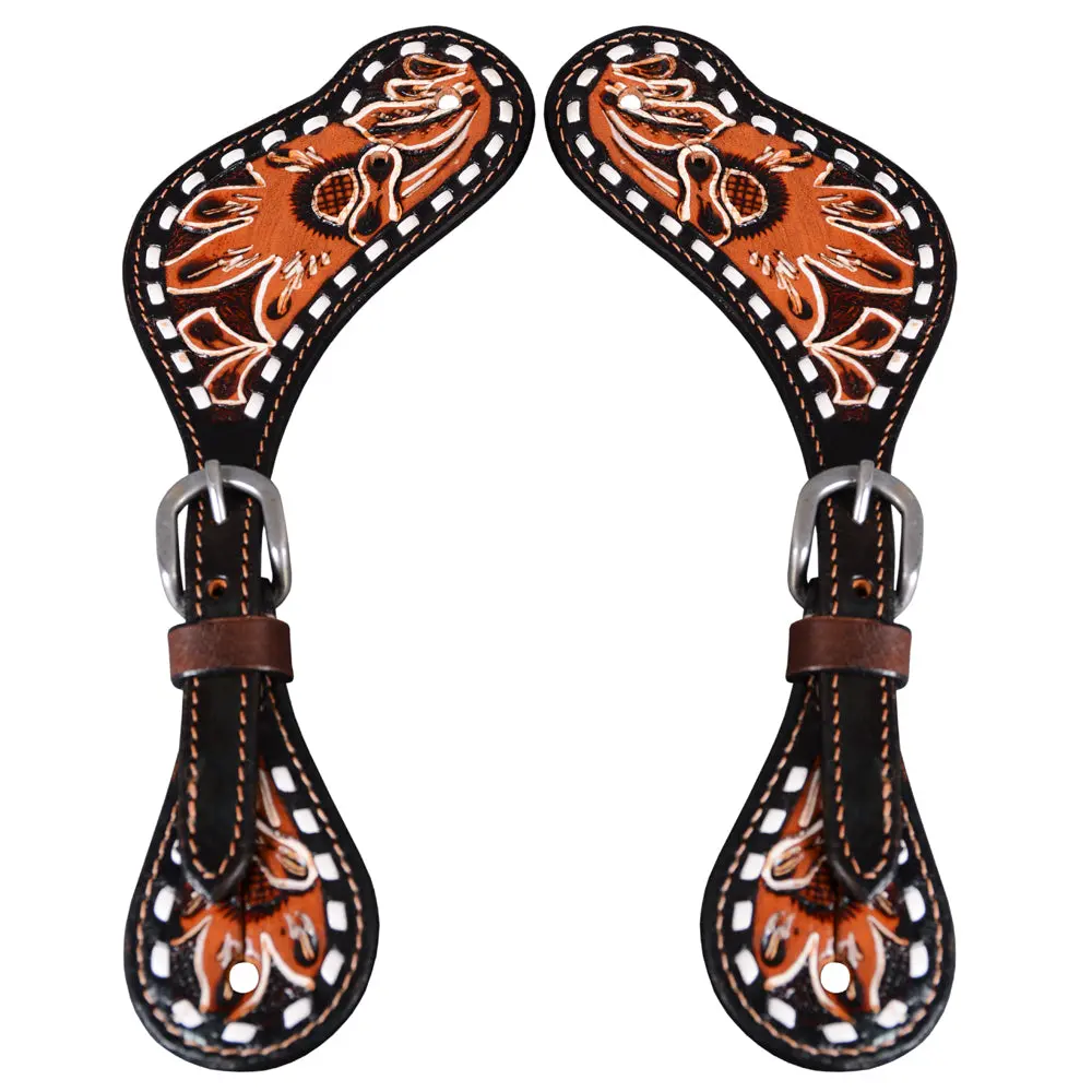 Bar H Equine American Leather Spurs Straps For Adults Western Womens Spur Horse Riding Barrel Racing Show And Rodeo Strap 1