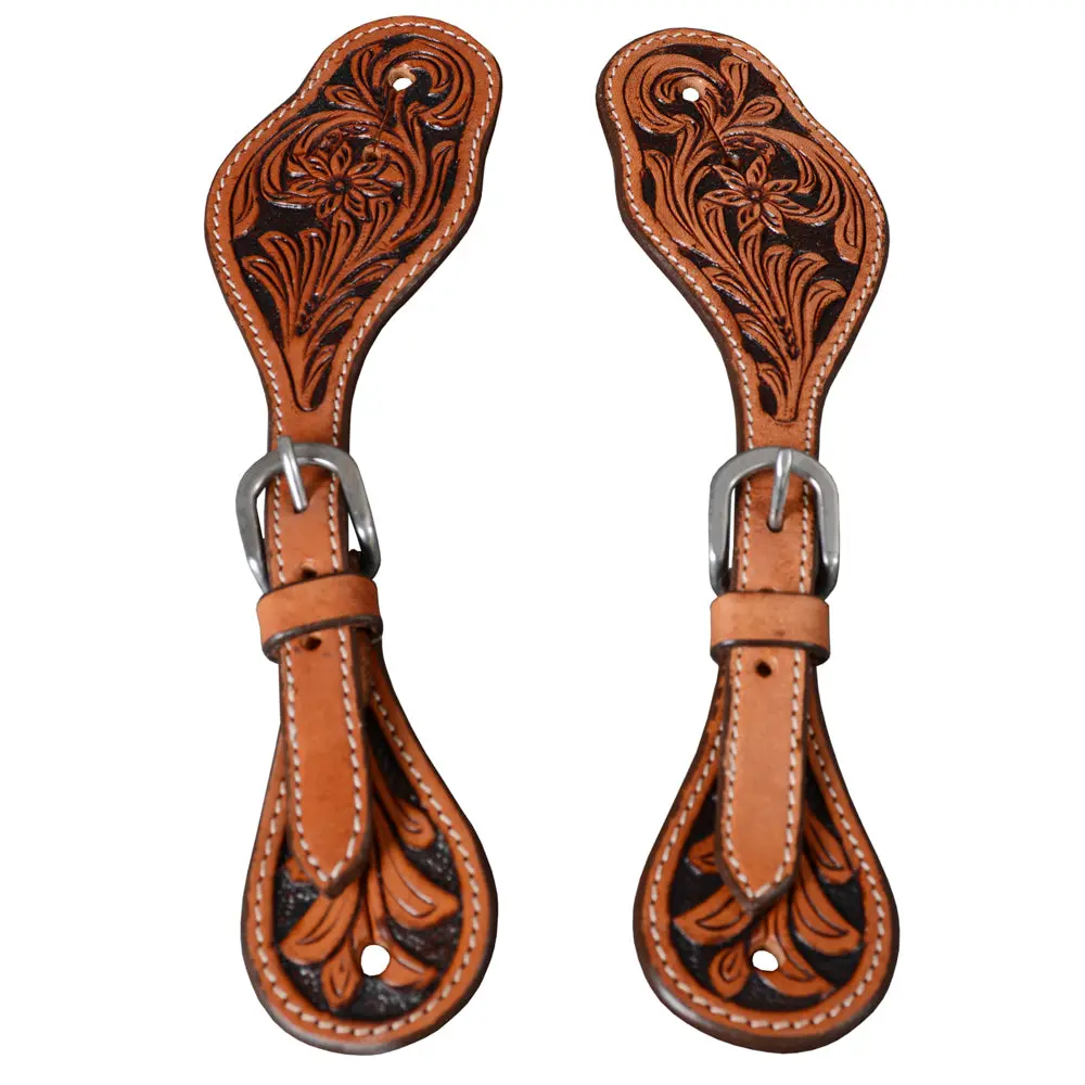 Bar H Equine Leather Spurs Straps For Adults - Western Womens Spur Horse Riding, Barrel Racing, Show, And Rodeo 1