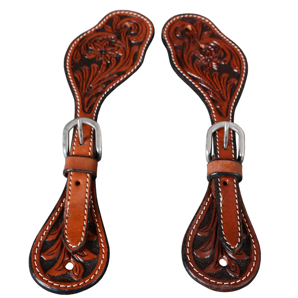Bar H Equine Leather Spurs Straps For Adults - Western Womens Spur Horse Riding, Barrel Racing, Show, And Rodeo 1
