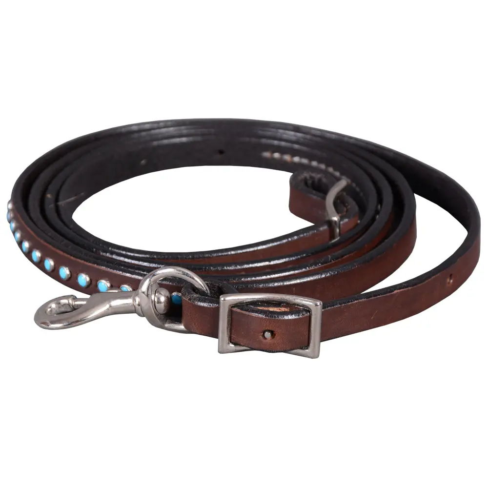 Bar H Equine Western Leather Horse Rein With Adjustable Buckle | Reins For Horses 1