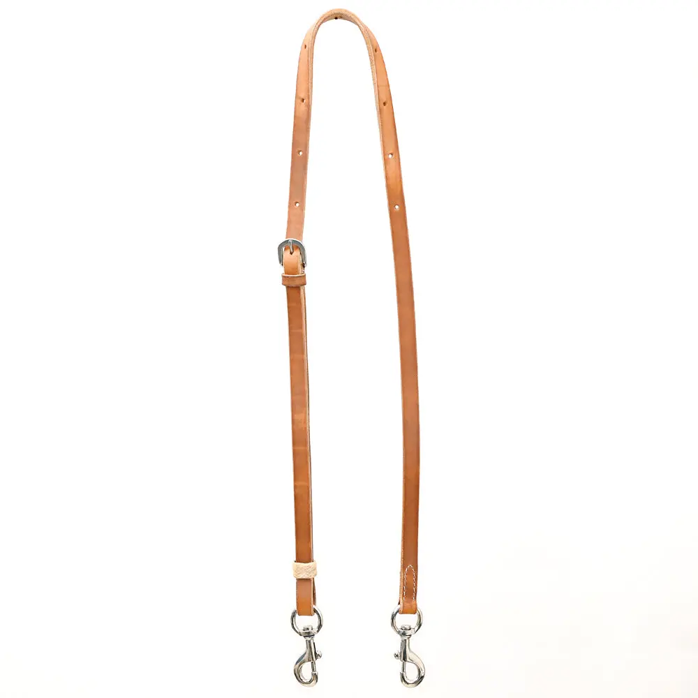 Bar H Equine Horse Genuine Leather Tie Downs Snap Ends Tan 1
