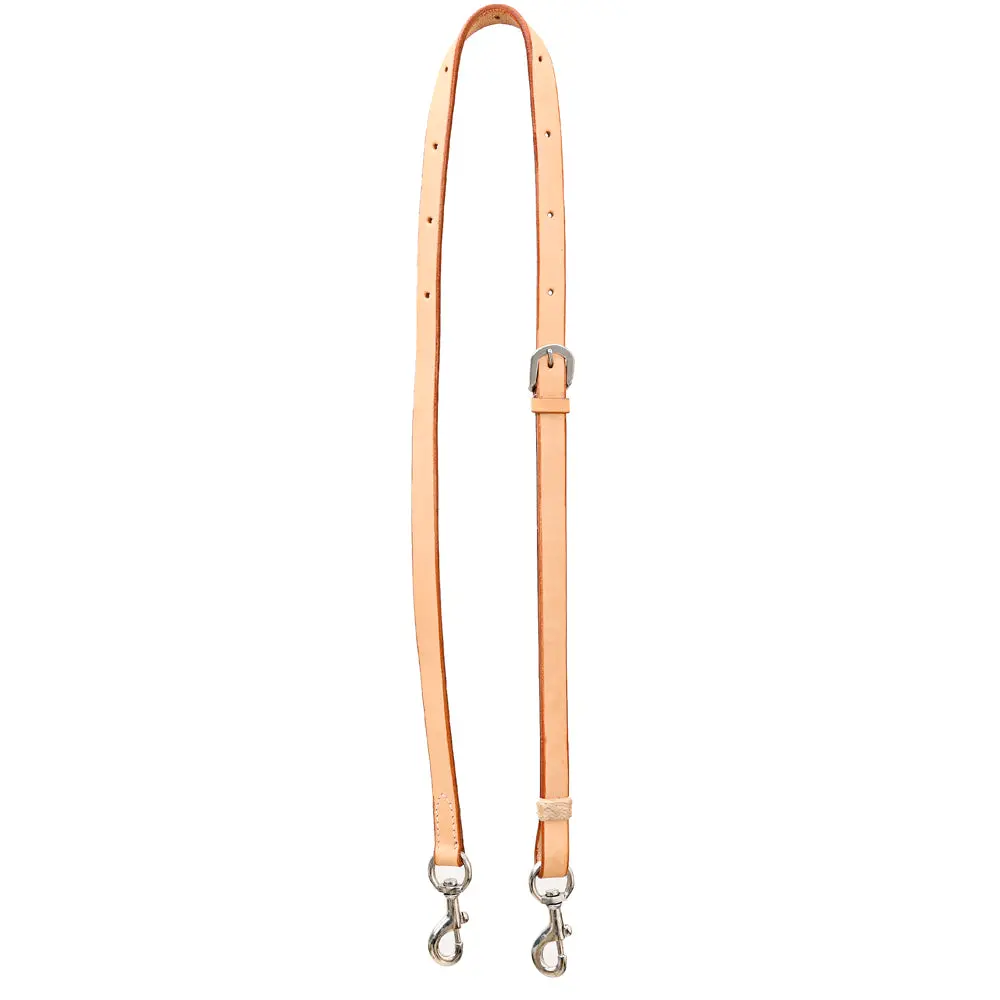 Bar H Equine Horse Genuine Leather Tie Downs Snap Ends Tan 1