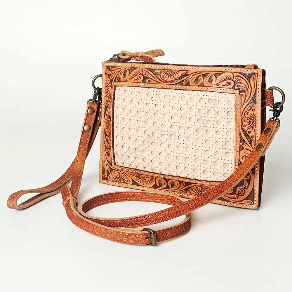 American Darling Wallet For Women, Hand Tooled Floral Leather, Vegetable-Tanned Full Grain Western Clutch With Ykk Zipper 2
