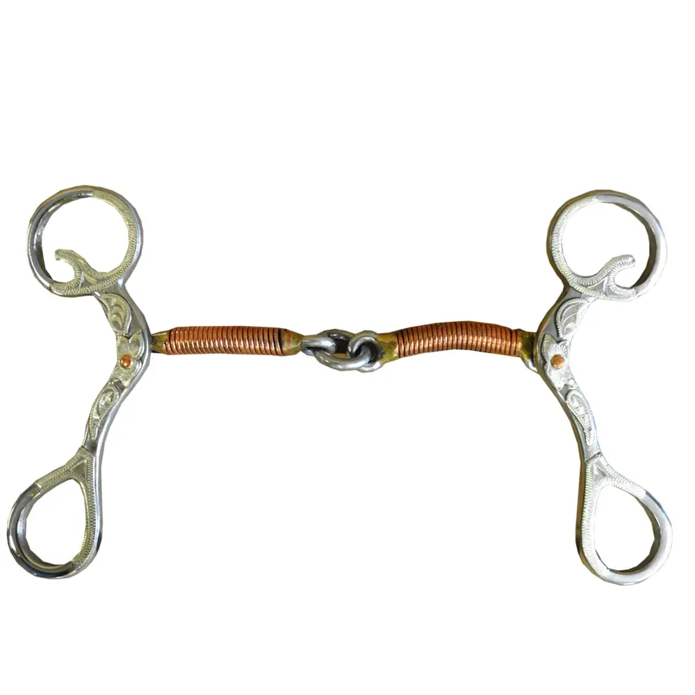 Circle Y O Ring Horse Bit Copper Wrapped Mouth Curb 1