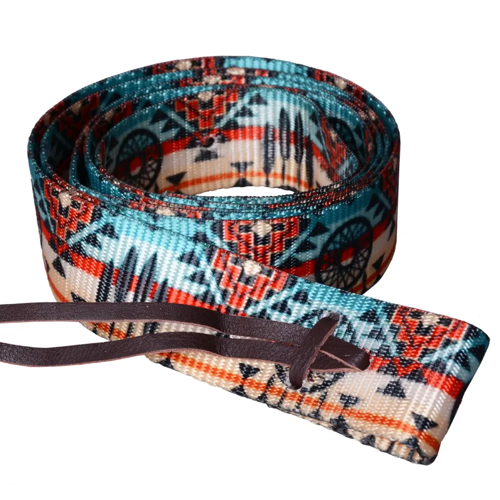 Hilason Fashion Prints 6 Feet Nylon Tie Strap | Horse Cinch Western Saddle Durable Adjustable 1