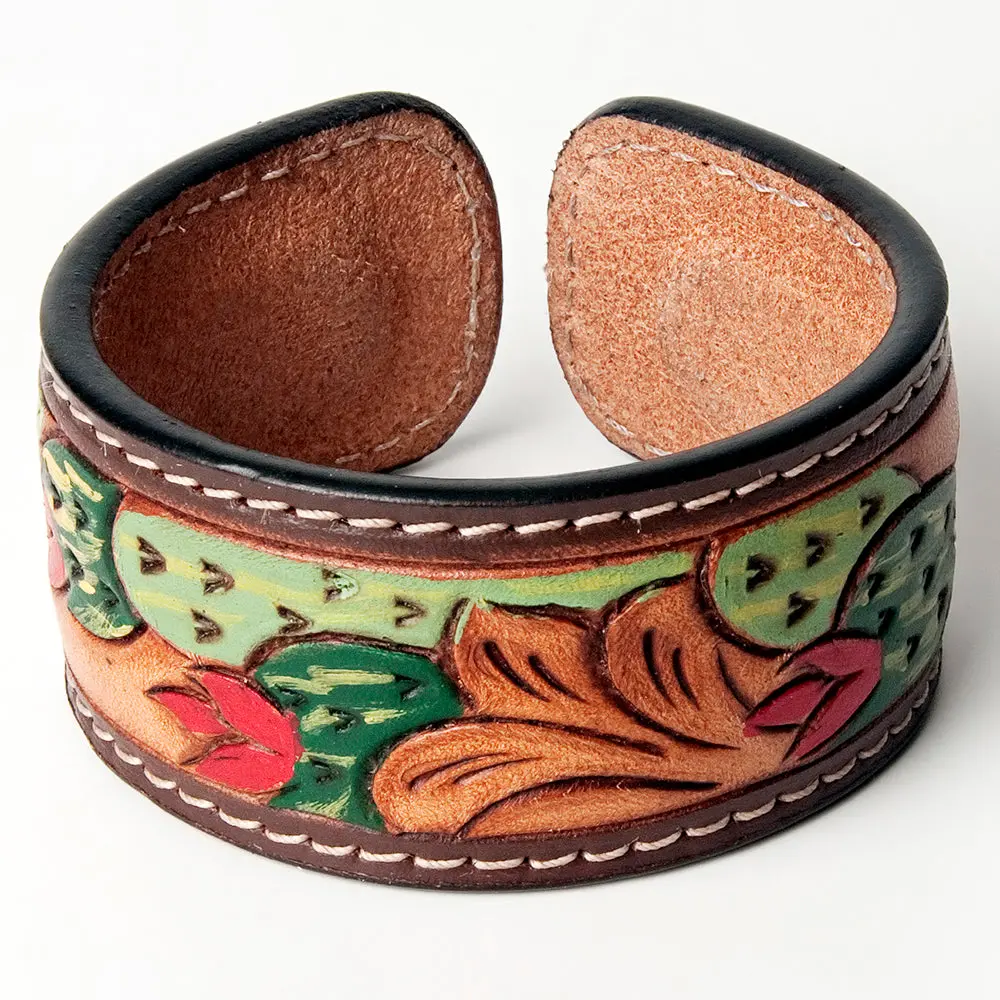 American Darling Bracelet Hand Tooled Carved Genuine Leather Women | Handmade Western Rustic 13