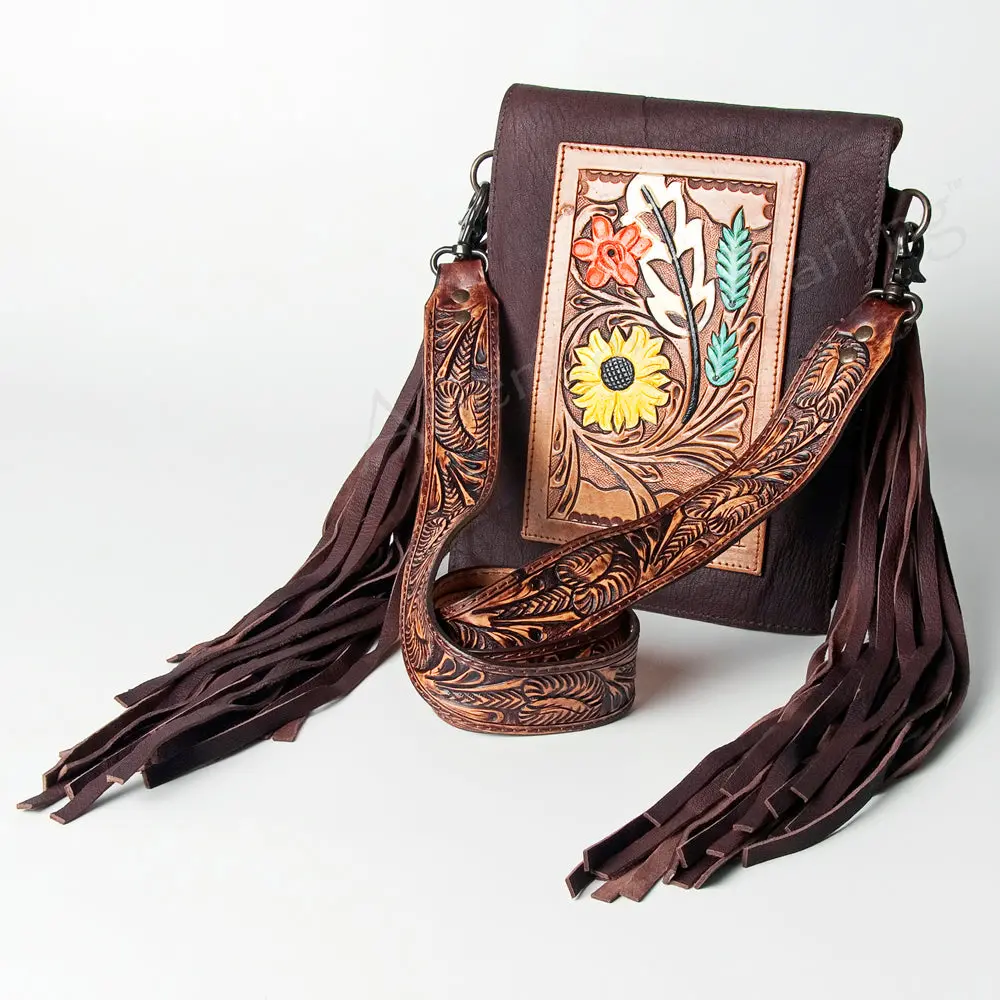 American Darling Cross Body Hand Tooled Full Grain Genuine Leather Western Women Bag Handbag Purse | Crossbody For Cute 1
