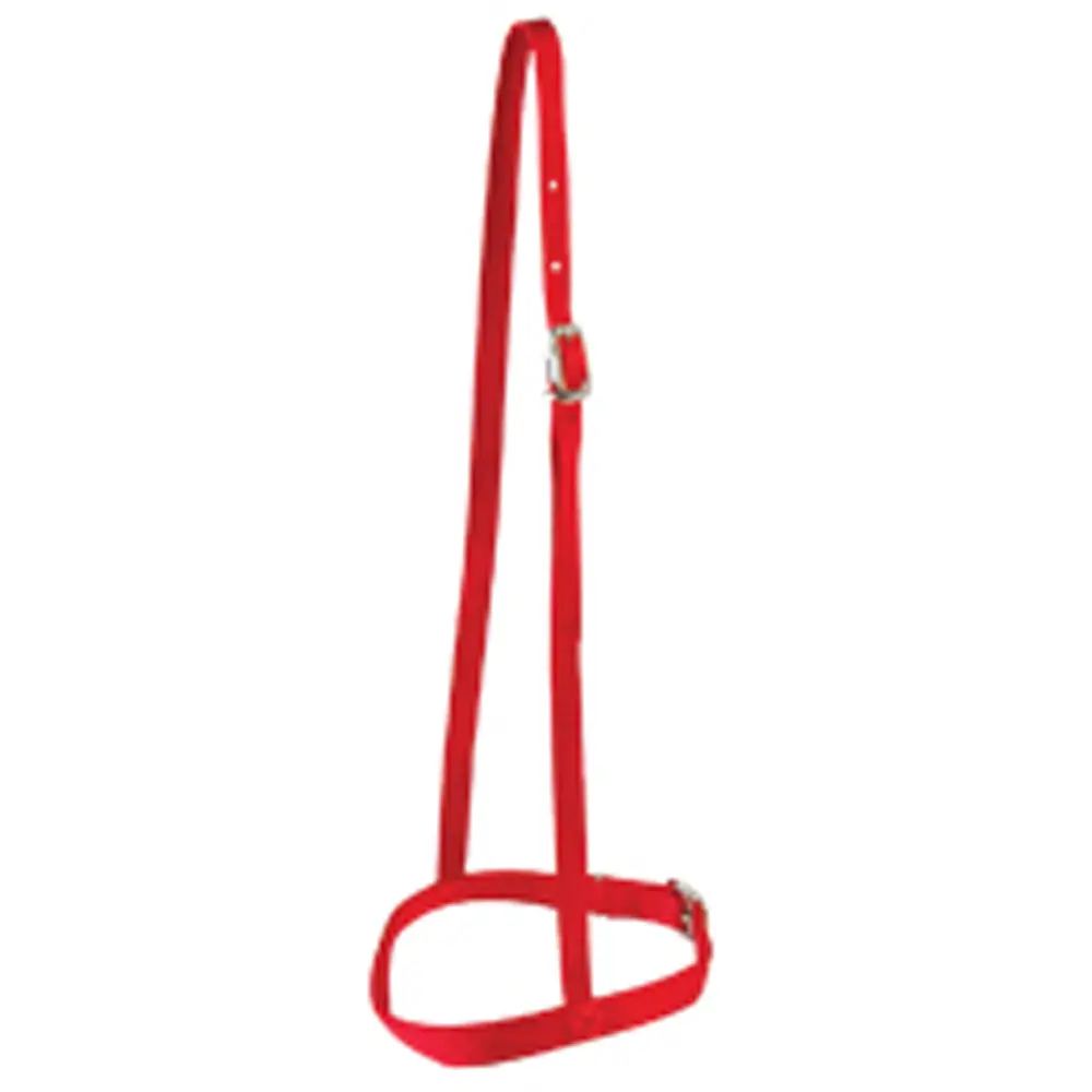 Hilason Western Tack Nylon Horse Noseband Nickel Plated Hardware Red 1