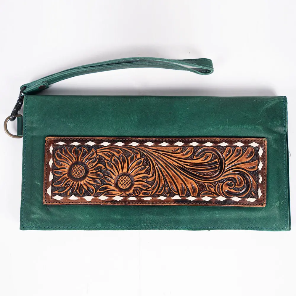 American Darling Wristlet Hand Tooled Genuine Leather Women Bag Western Handbag Purse | Travel Clutch 1