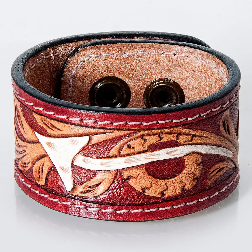 American Darling Bracelet Hand Tooled Carved Genuine Leather Women | Handmade Western Rustic 32