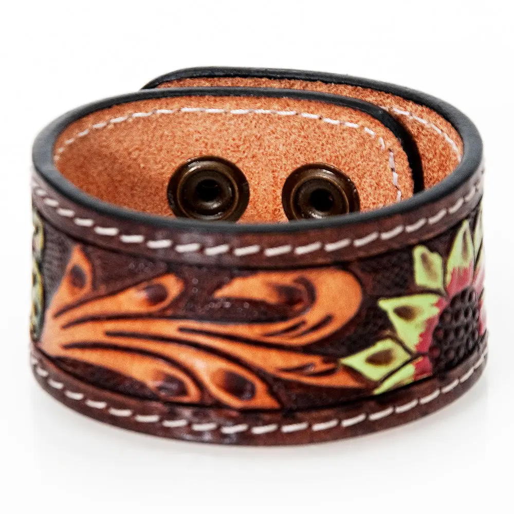 American Darling Bracelet Hand Tooled Carved Genuine Leather Women | Handmade Western Rustic 33