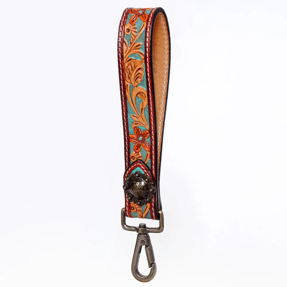 American Darling Hand Tooled Genuine Leather Handle Strap For Wristlet Bag Phone Wrist Keychain Wallet Purse Clutch Cellphone 20