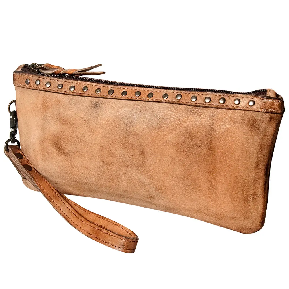 Never Mind Nmbg101d Wristlet Vintage Handmade Genuine Cowhide Leather Women Bag Western Handbag Purse 1