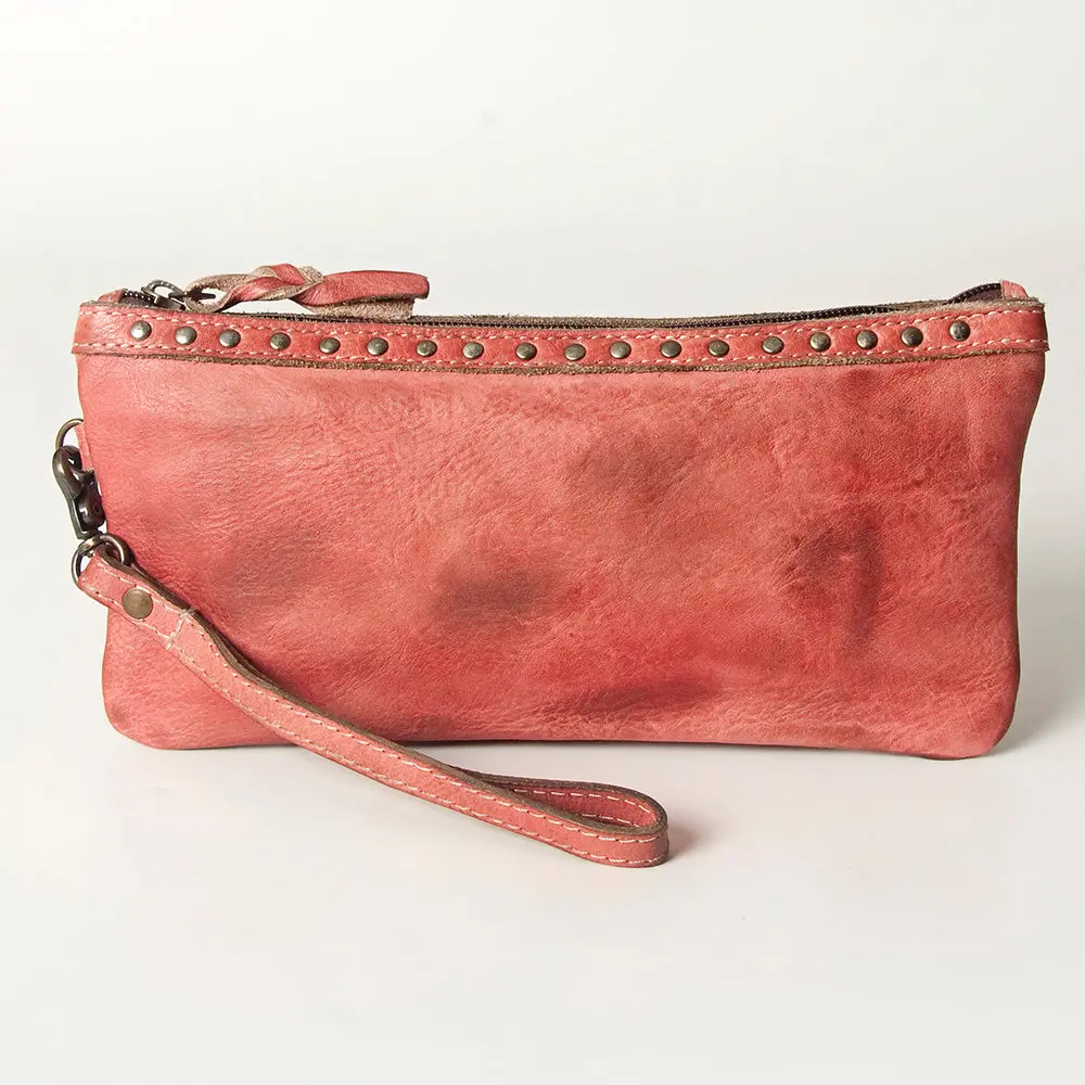 Never Mind Nmbg101f Wristlet Vintage Handmade Genuine Cowhide Leather Women Bag Western Handbag Purse 2