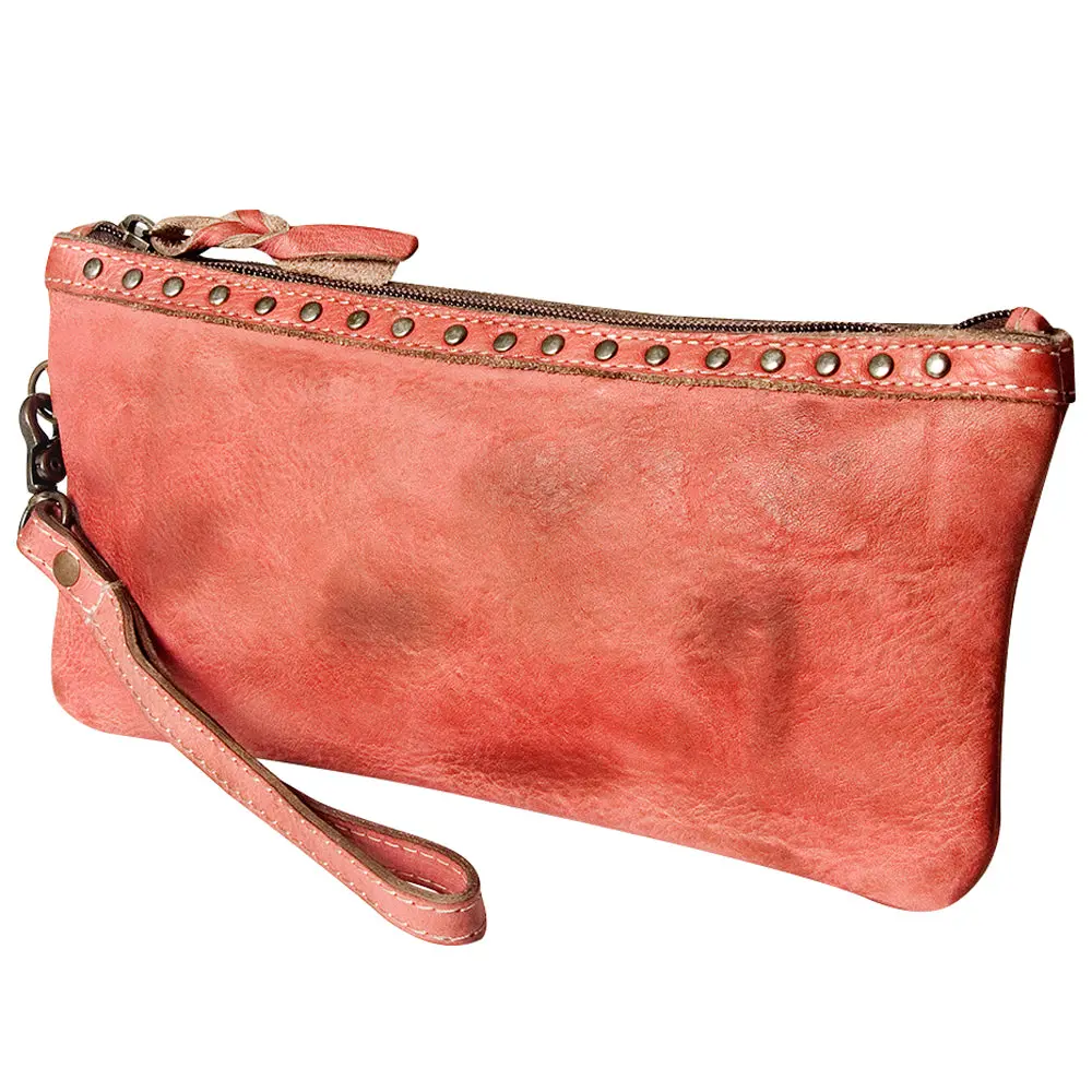Never Mind Nmbg101f Wristlet Vintage Handmade Genuine Cowhide Leather Women Bag Western Handbag Purse 1