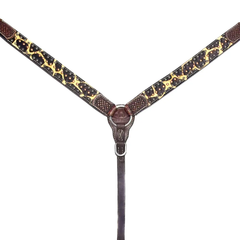 Bar H Equine American Leather Horse Saddle Tack Breast Collar Wither Strap Set 2