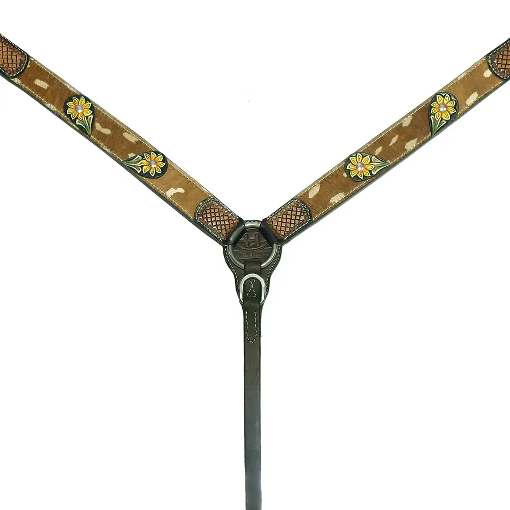 Bar H Equine American Leather Horse Saddle Tack Headstall Breast Collar Wither Strap Set 1