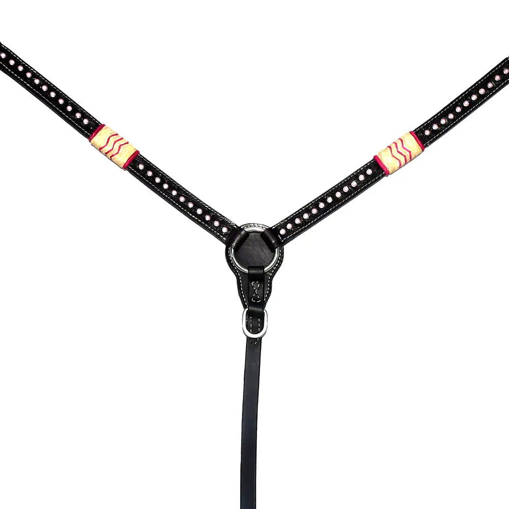 Bar H Equine Western Horse Rawhide Genuine American Leather Tack Set Brown 1