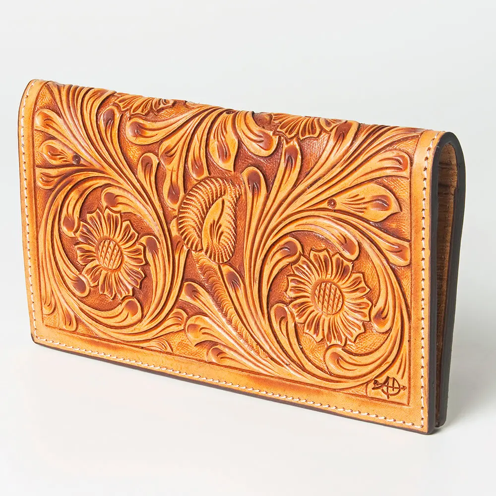 American Darling Wallet Hand Tooled Genuine Leather Women Bag Western Handbag Purse 1