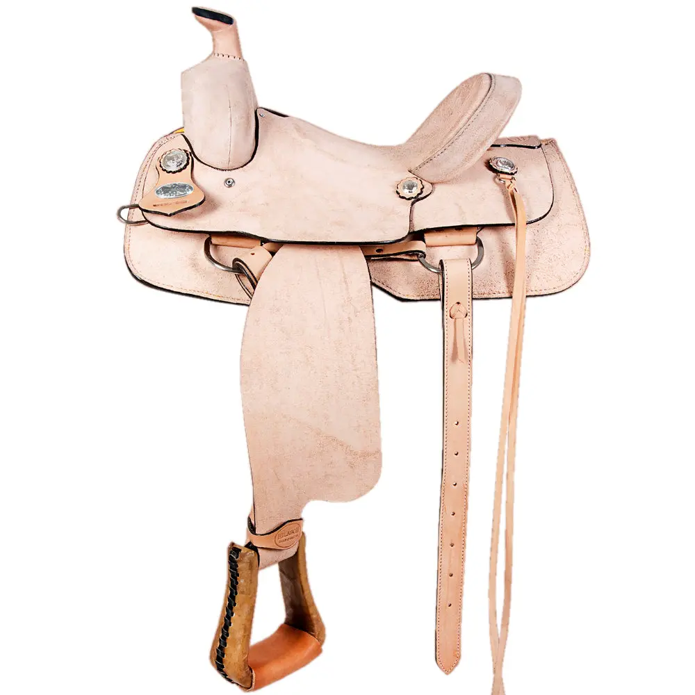 Hilason Western Horse Saddle American Leather Ranch Roping Cowboy Tan | Hand Tooled Wade & For Horses 1