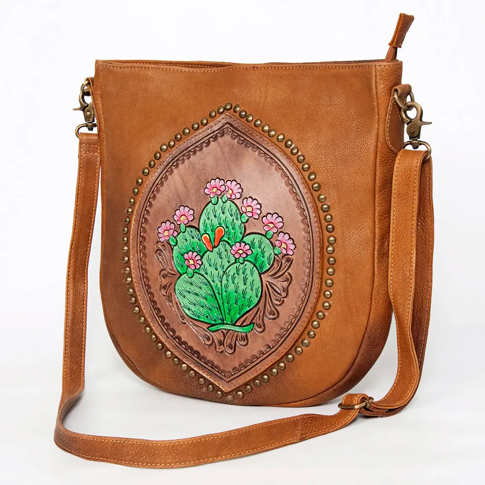 American Darling Large Crossbody Hand Tooled Genuine Leather Western Women Bag Handbag Purse | For Cute 2